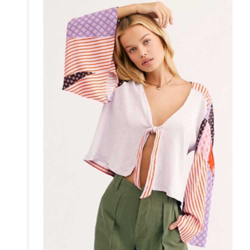 NWT Free People Pajama Party Top Lilac